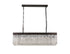 Burnaby Rectangular Pendant/Semi Flush 11 Light Brown Oxide